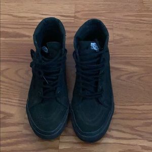 Black Vans Canvas Sk8-Hi’s